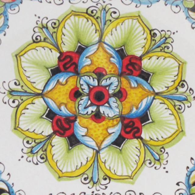 Italian Fine Arts Handmade wall hanging pottery plate ceramic decorative plates for home decoration