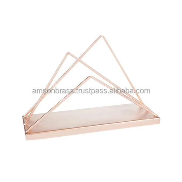 Letter Holder Decorative Marble Base 4 Section Letter Holder
