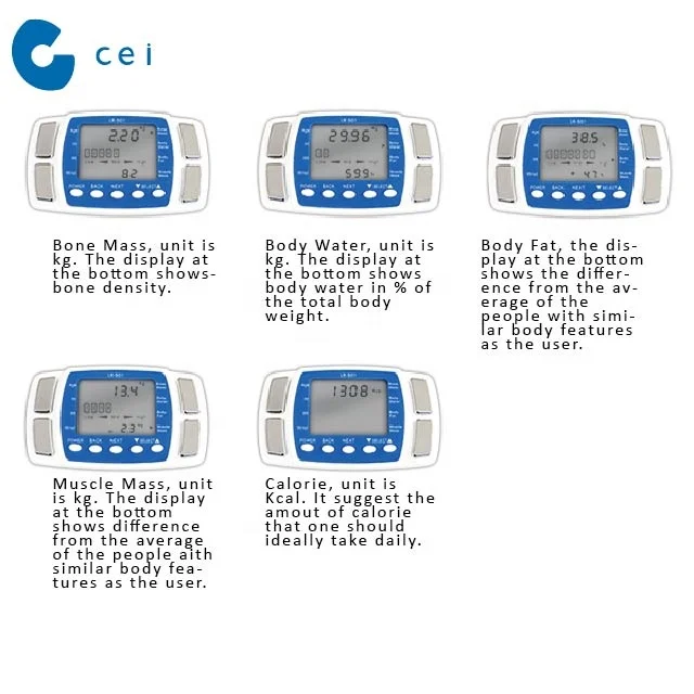 Portable Digital Body Health Analyzer Body Fat Measuring Device