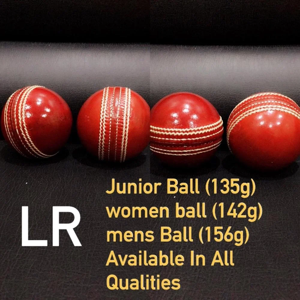 Красно-белые мячи для крикета из натуральной кожи ручной работы