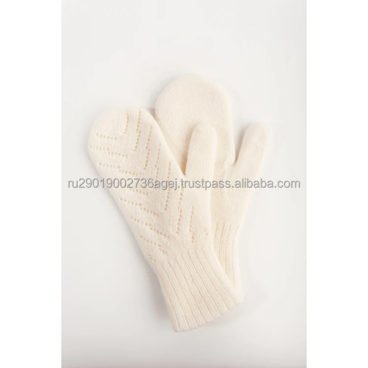 Качественные женские вязаные варежки для зимнего исторического сезона ручная работа Оренбурга оптовые цены пуховая трикотажная одежда