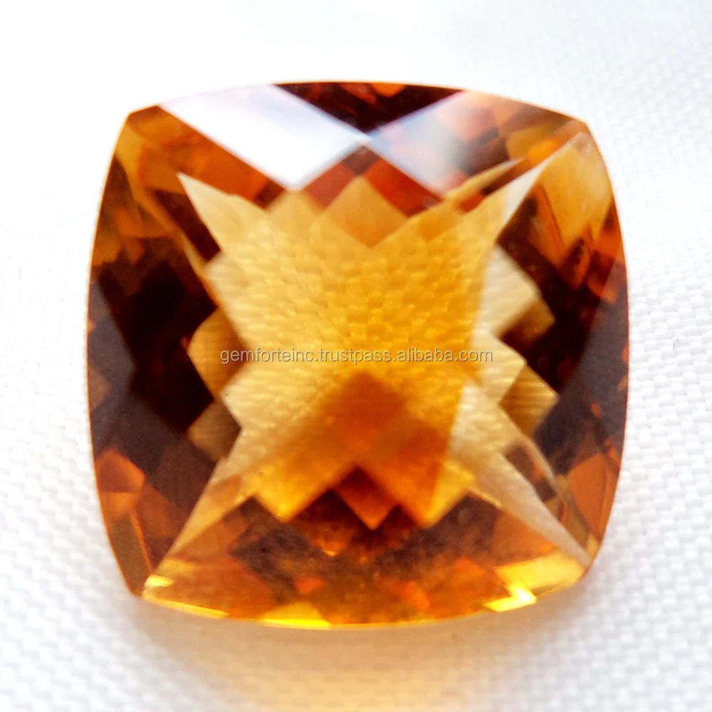 11X11MM  Cushion Shape Citrine Natural Stone Faceted Cut High Quality Certified Loose Gemstone Yellow Orange Multi Color Citrine