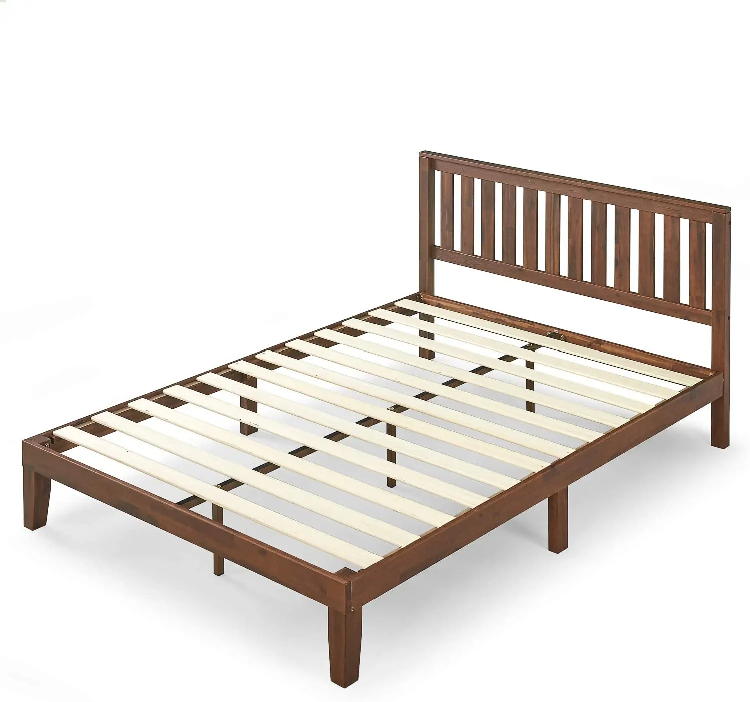 12 Inch Wood Platform Bed with Headboard Home Furniture Bedroom Furniture WOOD, Metal Color High Modern Natural 20 PCS Unique