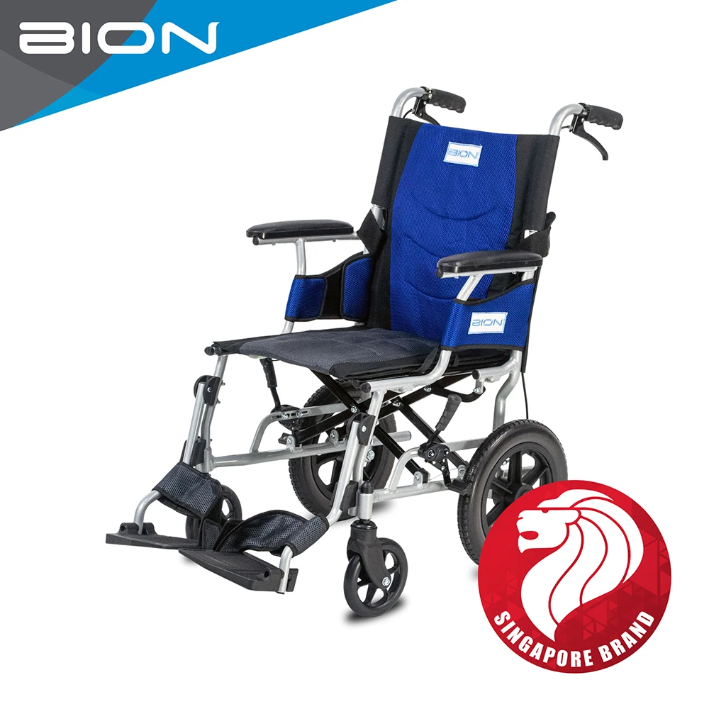 [BION] BION Comfy Pushchair 3G Lightweight Alum Flip-up Footrest Padded Armrest Wheelchair From Singapore for Elderly Homecare