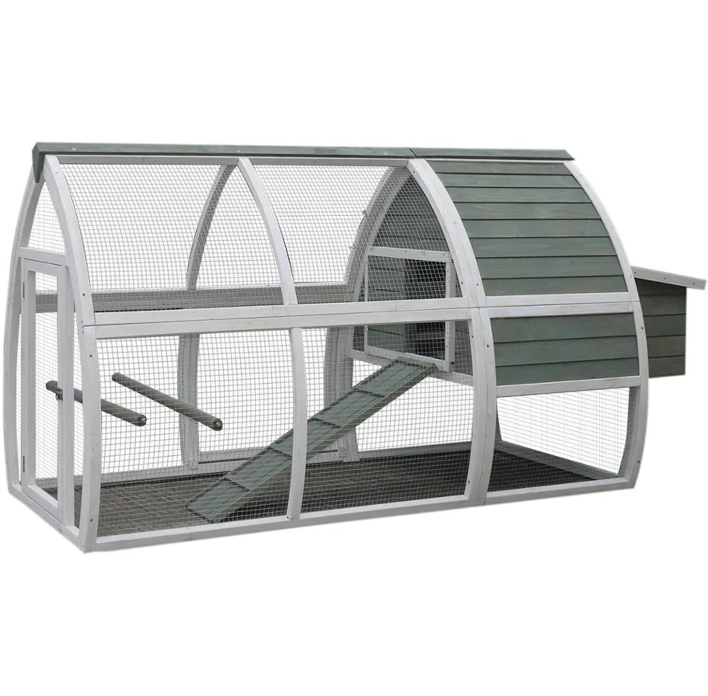 Movable Portable New design large run waterproof wooden commercial chicken houses hen coop