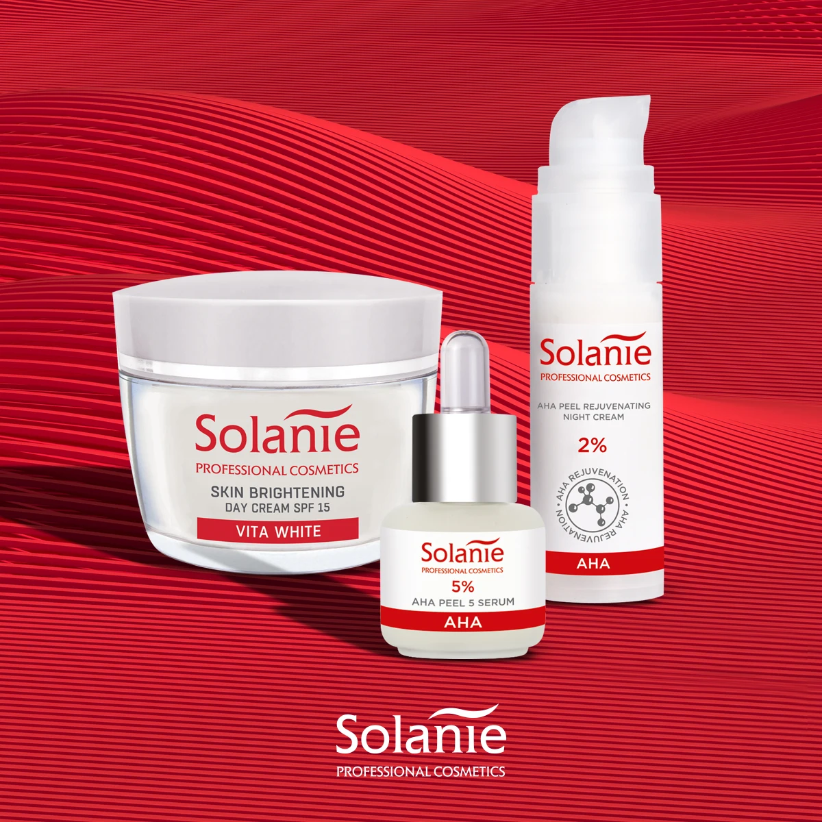 Solanie AHA Peel 5 Serum Exfoliating, Skin Brightening Skin Whitening Serum in 15 and 30 ml