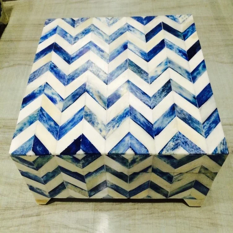 Hot Selling Homeware Diamond Mother of Pearl Shells Boxes by Lametierartz factory making products at very cheap price