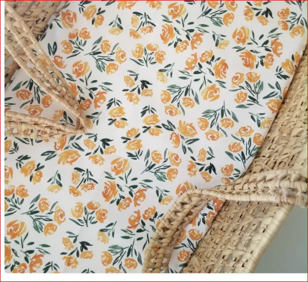 Baby Cotton Bamboo Jersey Stretch Fitted Bassinet Sheet Set Cradle Sheets For Bassinet Pad Crib