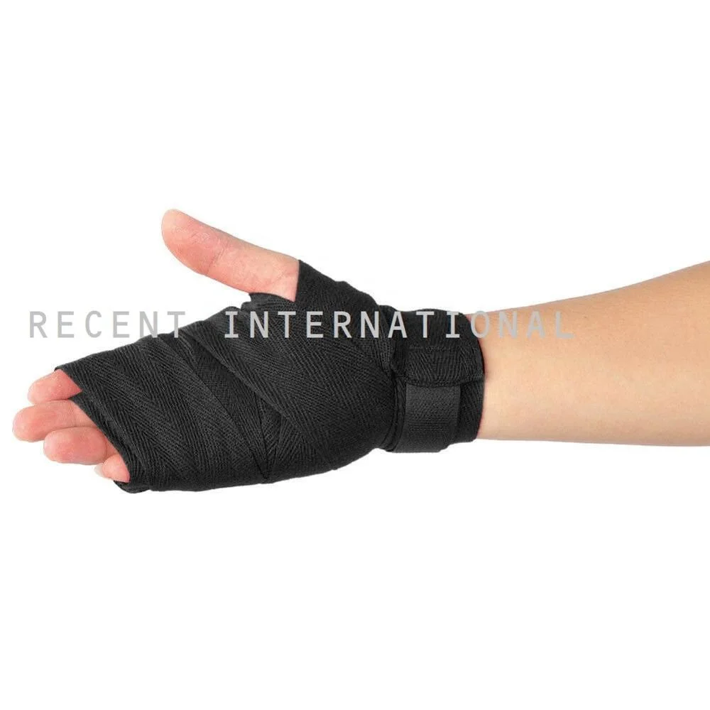 Traditional Azo free Boxing Hand Wraps Easy Wrist Wraps Fist Customized Logo Custom 100% Cotton 1 Pair RECENT-BR-5432 PK