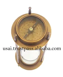 COLLECTIBLES NAUTICAL ANTIQUE FINISH SAND TIMER WITH TWO SIDE COMPASS 5 MINUTES WAIT OFFICE TABLE DECOR