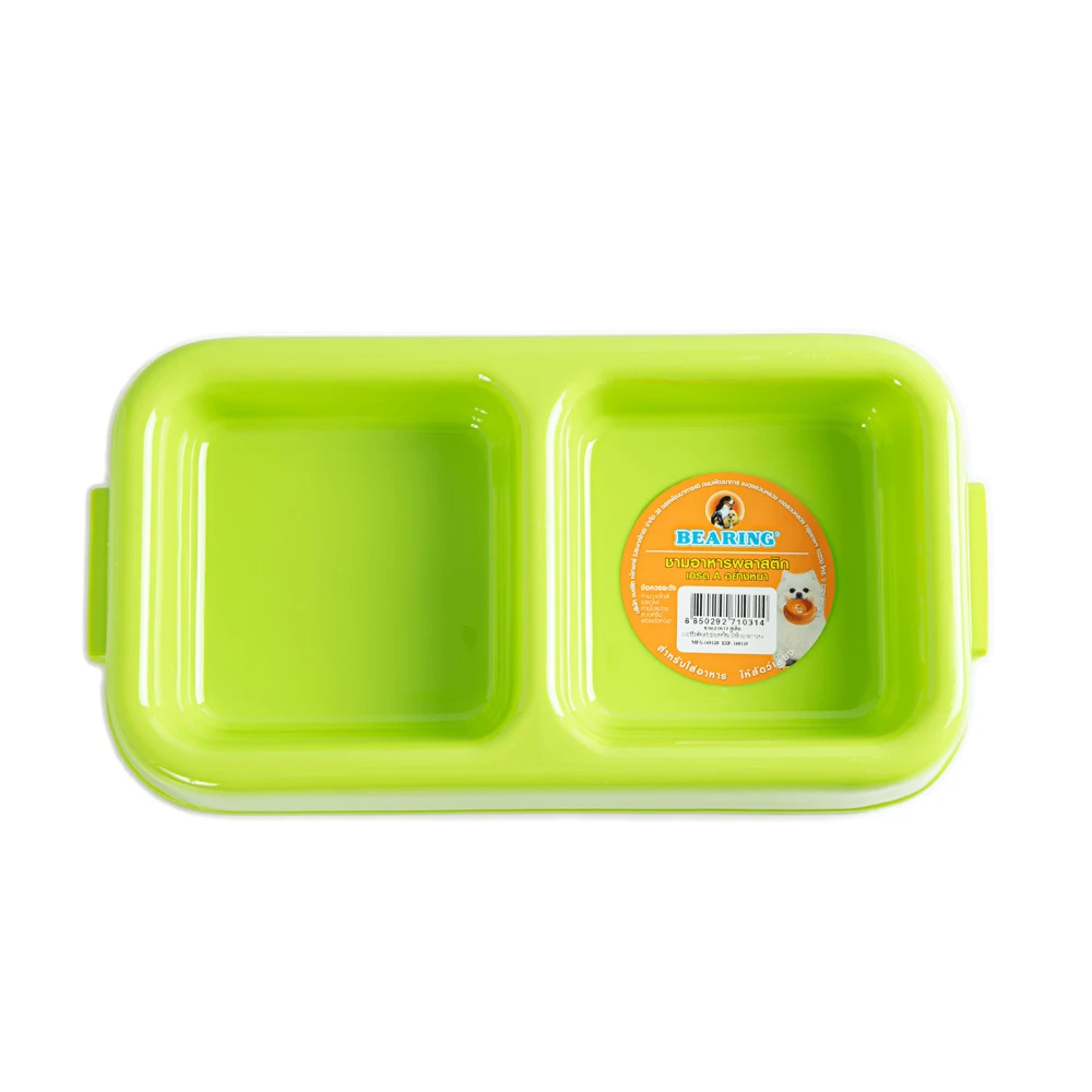Подшипник для домашних животных двойная квадратная чаша для собак и кошек Пластиковые пищевые Размеры S