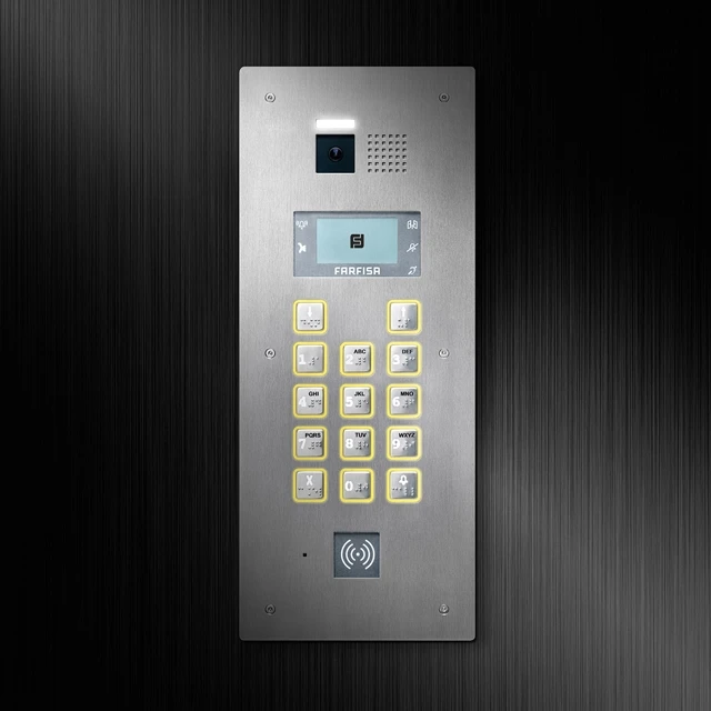 Top quality vandalproof video door entry panel Farfisa TD2000HE digital call  real estate doorbell camera for buildings