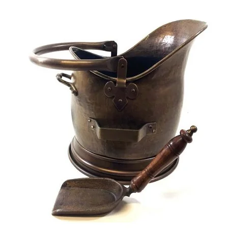 Handmade Pure Copper Coal Bucket With Shovel Premium Quality Customized Size Coal Bucket For Best Selling