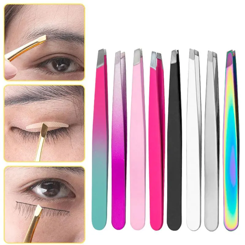 Beauty Tweezers For Women & Men Stainless Steel Tweezers Set for Eyebrows Hair Removal