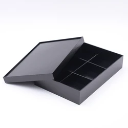 Food boxes (Large / Medium / Small)  Japanese faux-lacquering box, including the divider green box (Black / Red / Brown)