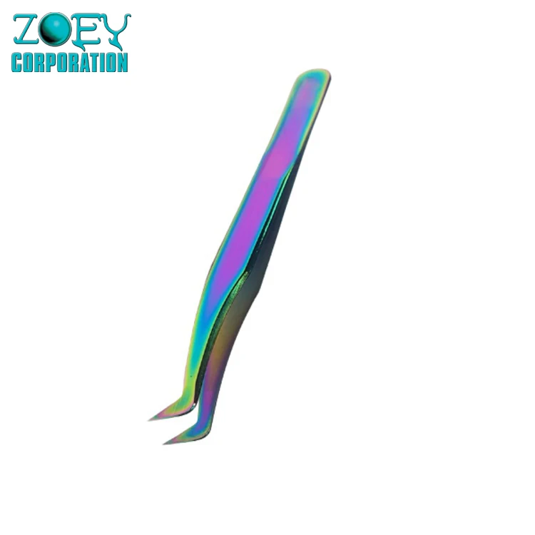Eyelash Tweezers Private Label Cost-effective Stainless Steel Acid Resistance Eyelash Extention Tweezers