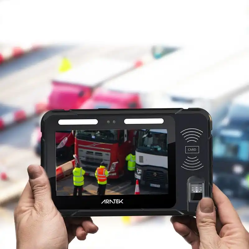 Aratek NFC Card Reader Biometric Tablet 7 inch Mobile Handheld Facial Fingerprint Android 8.1 Tablet Rugged