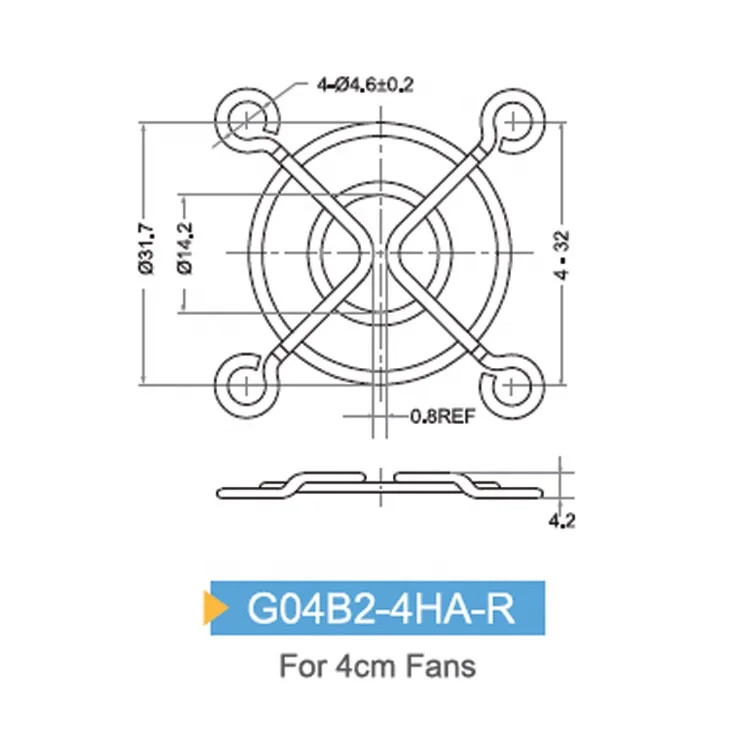 STK Metal Finger Guard G04B2-4HA-R For 4cm