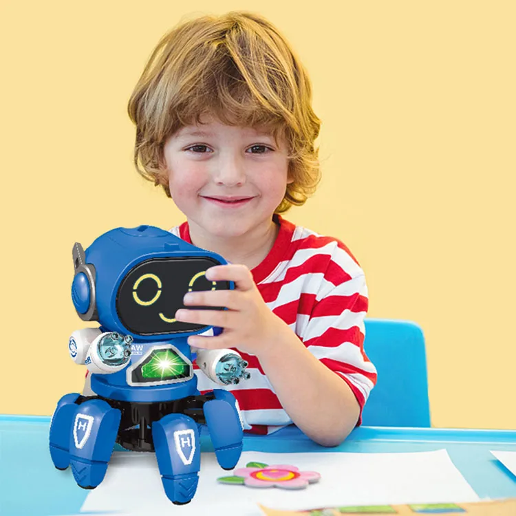 2022 Colorful Glowing Singing Smart Intelligent Robot Toys For Kids