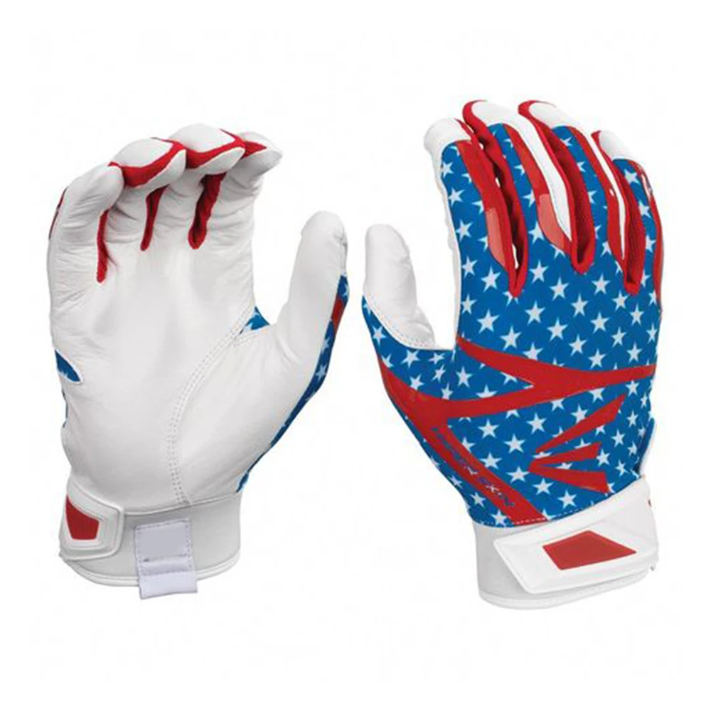 custom made baseball batting gloves high grip Baseball Batting Gloves custom club name logo printing sublimation PVC patch