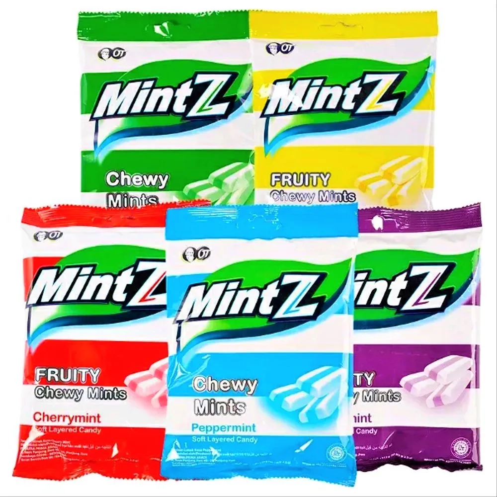 Жевательные Конфеты MINTZ фруктовые | Индонезийское происхождение | Недорогие Популярные конфеты с молочными ингредиентами