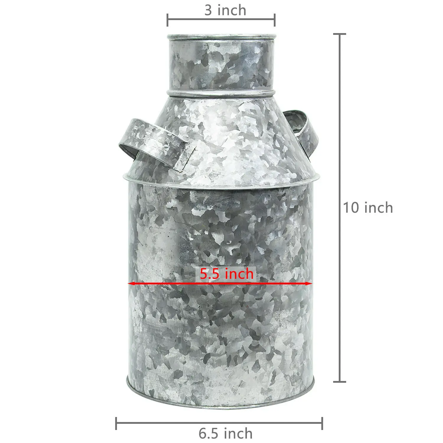 Цветочный горшок привлекательного дизайна из оцинкованного металла с удобной ручкой идеально подходит для домашнего декора и гостиной