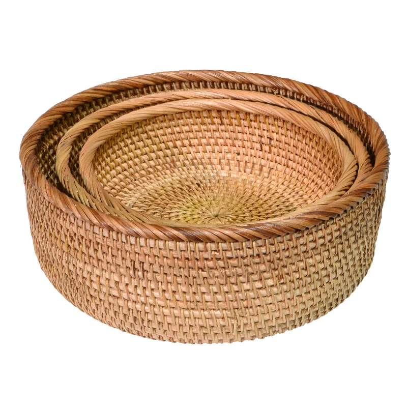 Wicker Basket Rattan Basket Bowls Handmade Rattan Baskets