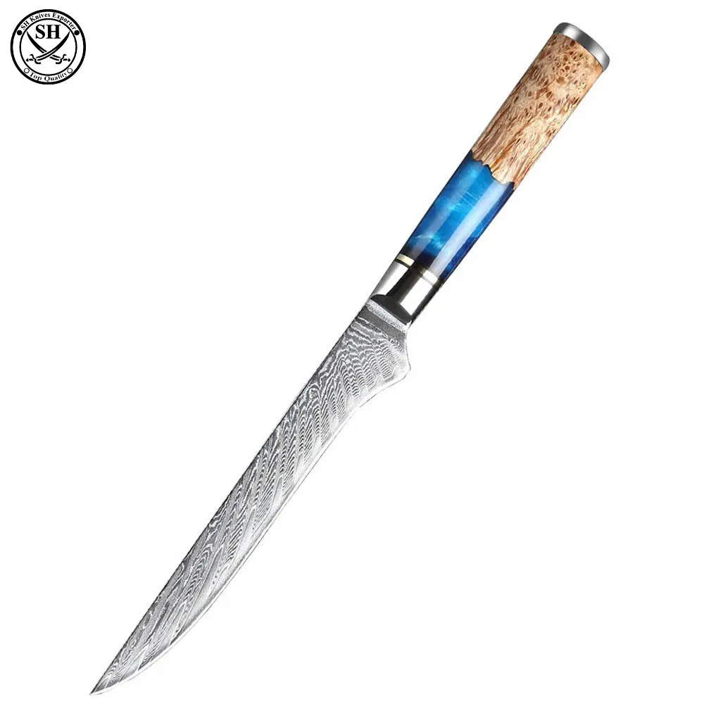 7 pcs Set Damascus Japanese Knives Kitchen Set 67 Layers Damascus Steel Chef Knife Set