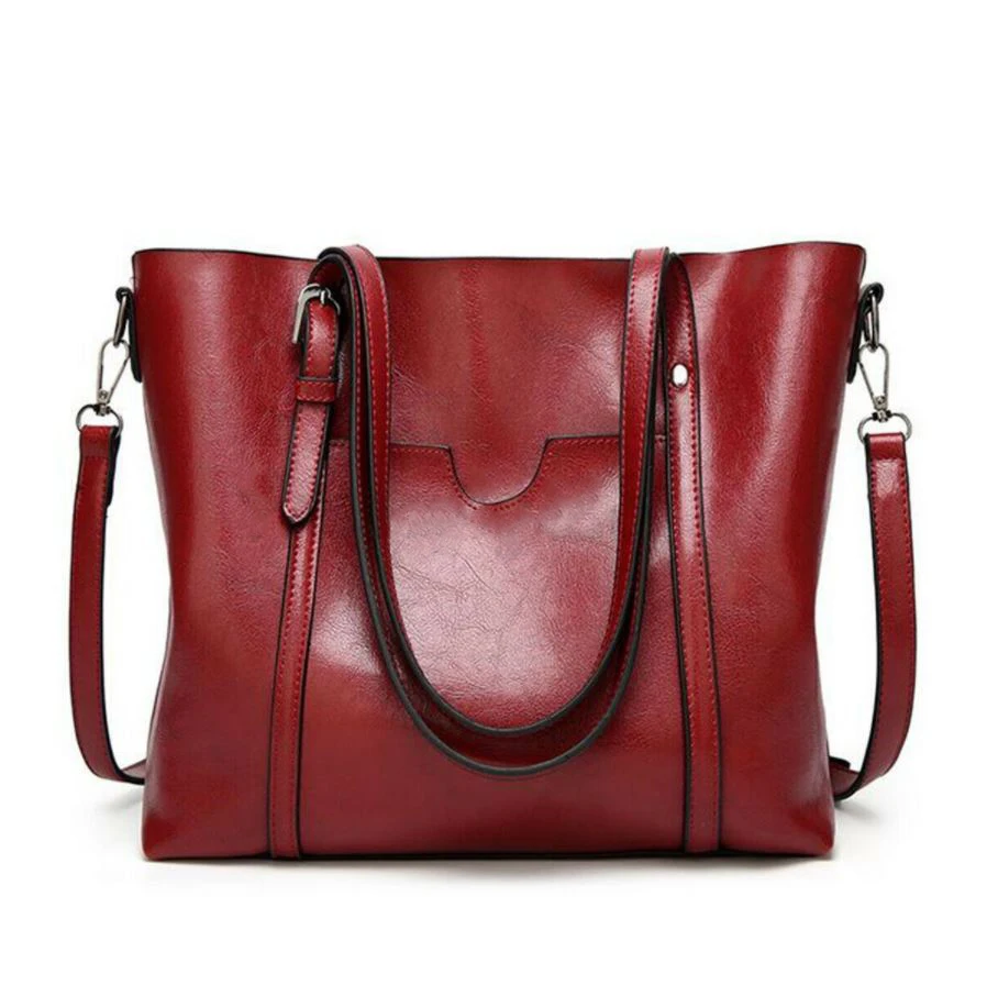 Trendy Handbags for Women Fashion Ladies Genuine Leather Top Handle Shoulder Beg