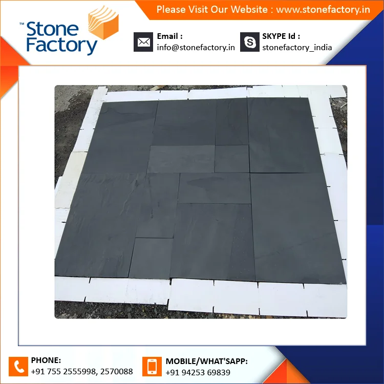 Premium Quality Natural Black Slate Patio Pack Tile Slate Buy At Wholesale Price