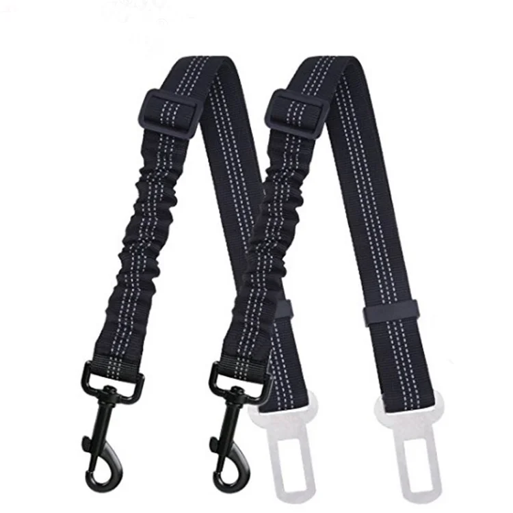 Dog Seat Belt,Universal Car Dog Cat Safety Seatbelt Harness Lead with Elastic Nylon Bungee Buffer