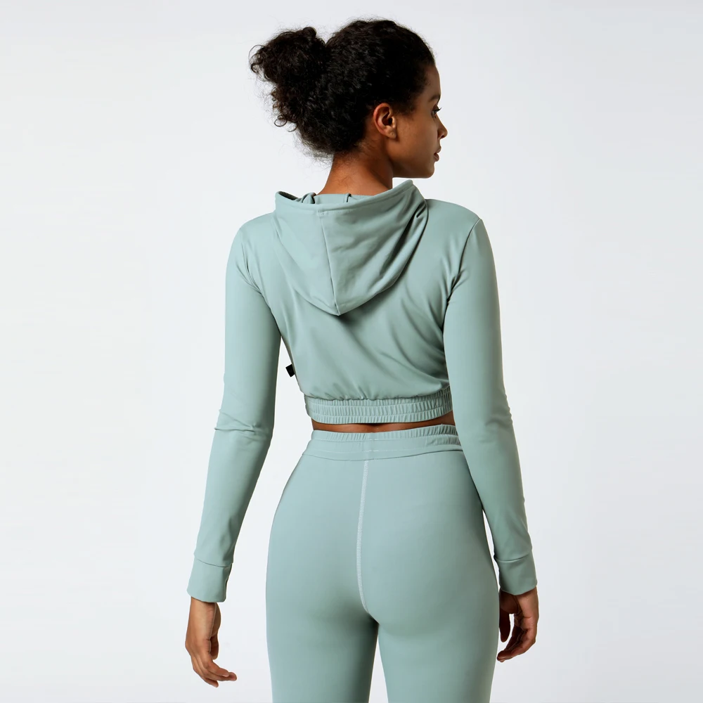 2021 Wholesale Nylon Spandex Long Sleeve 2 Piece Women Sports Sportswear Fitness & Yoga Wear Gym Fitness Sets