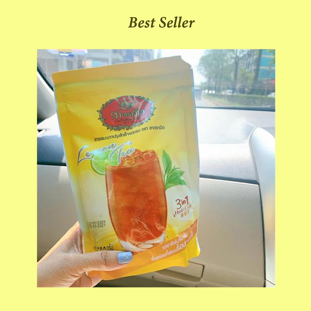 
Thai Instant Lemon Tea 3 in 1 Powder Mix Chatramue Number One Brands 500g 