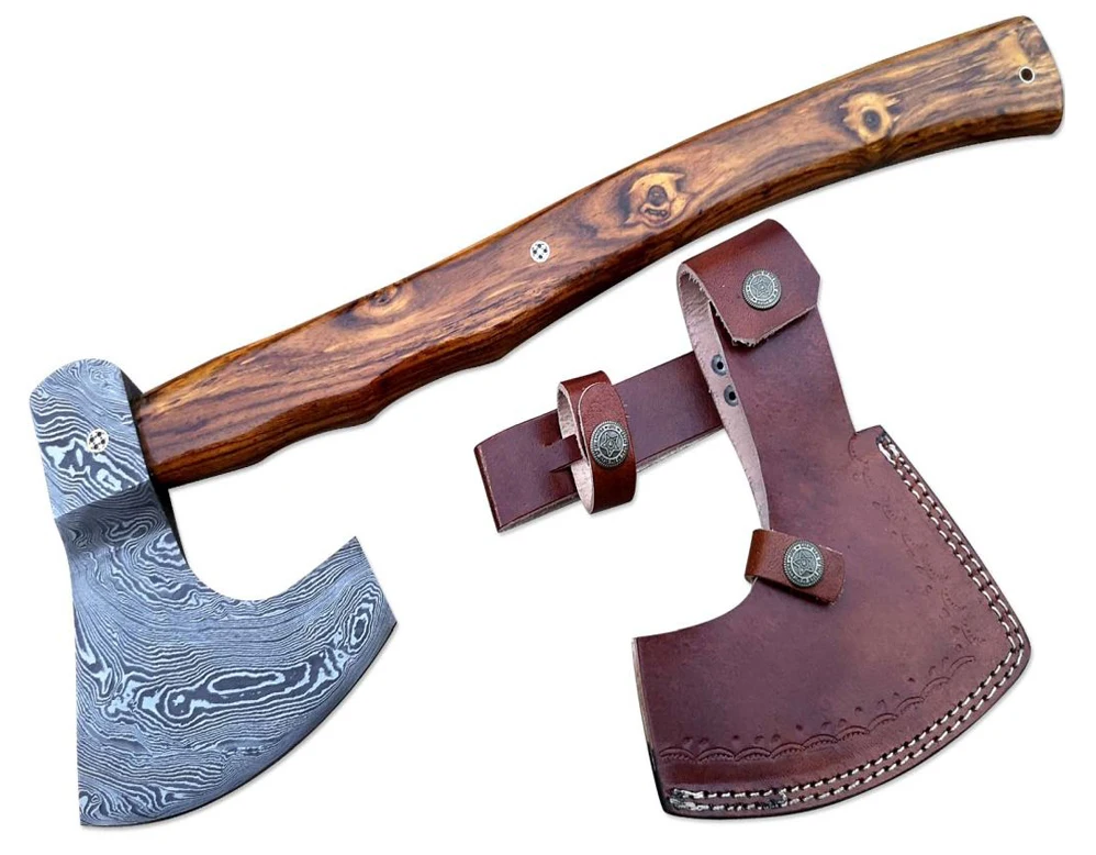 Новый кованый вручную топор из дамасской стали, викингов, медведистый топор, деревянная ручка 14 дюймов