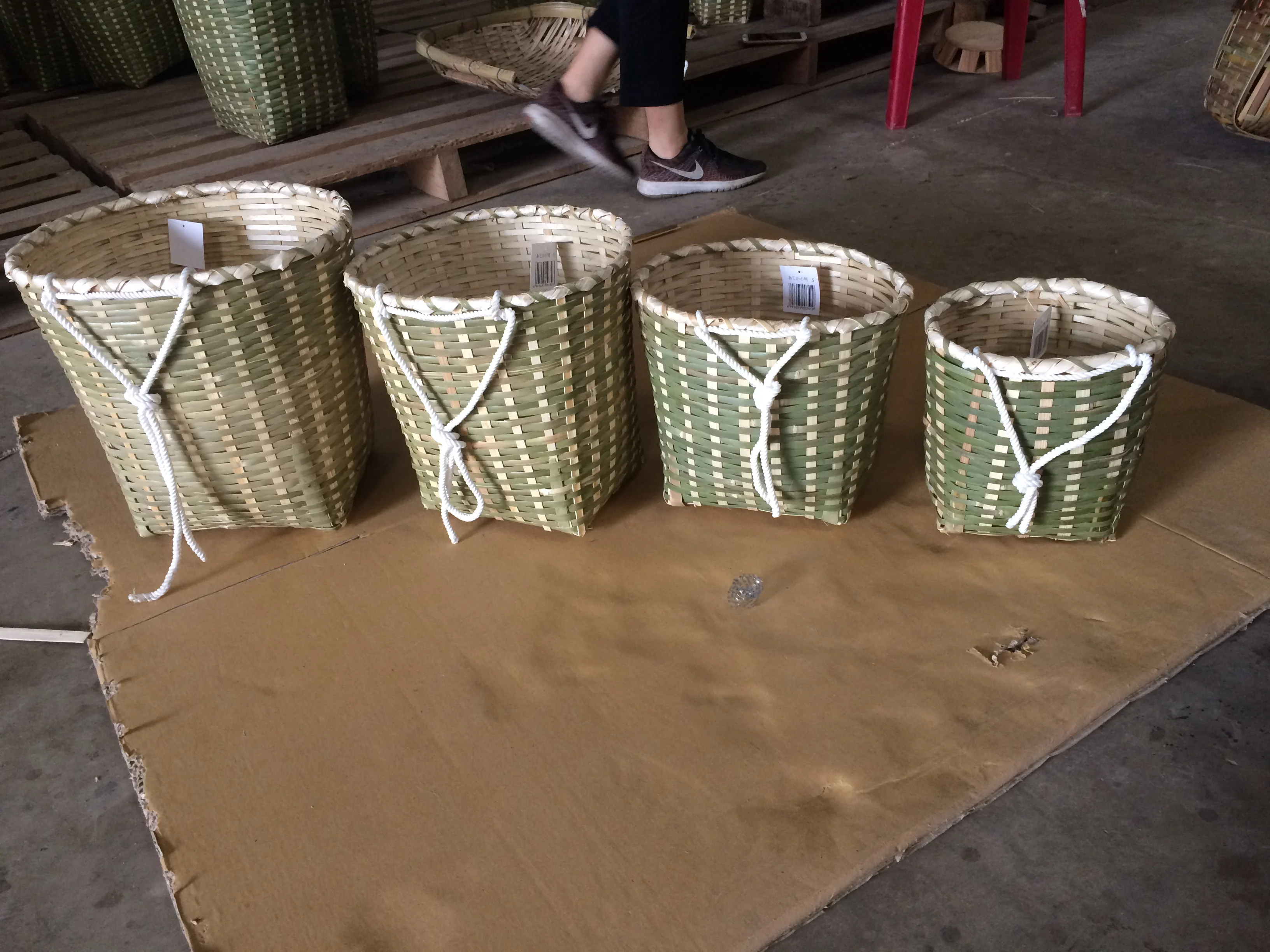 Hot Selling High Bamboo Woven Food Fruit Basket Japan Standard