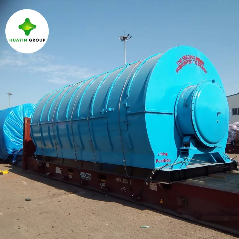 
HUAYIN Waste tire pyrolysis reactor recycling machine to diesel 