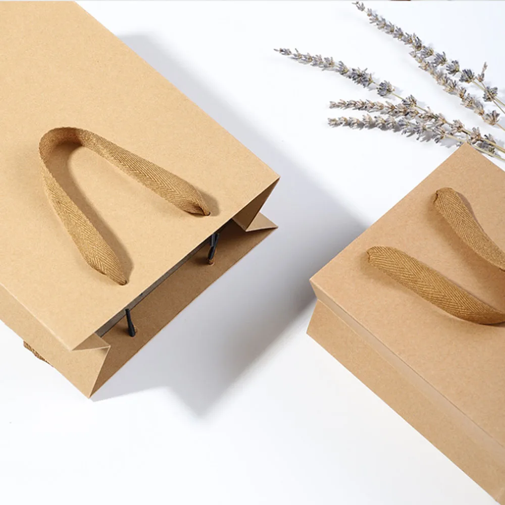 
 Оптовая продажа, роскошный шоппинг, маленькие белые подарочные черные персонализированные коричневые пакеты из крафт-бумаги под заказ  