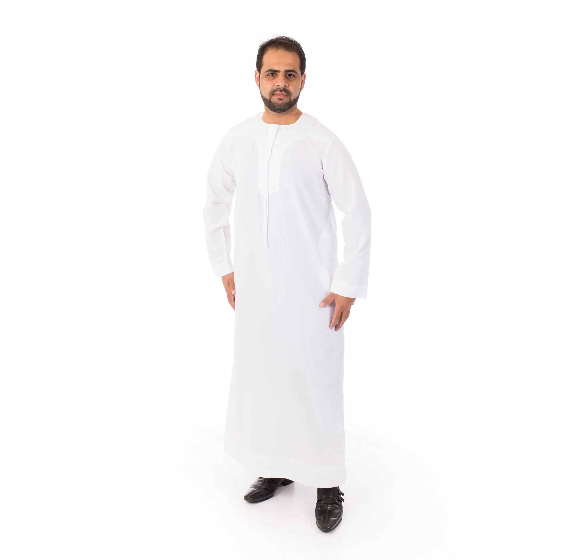 Wholesale Custom Sizes Arabic Mens Fashion Al Daffah Abaya Jilbab Thobes With Side Pockets