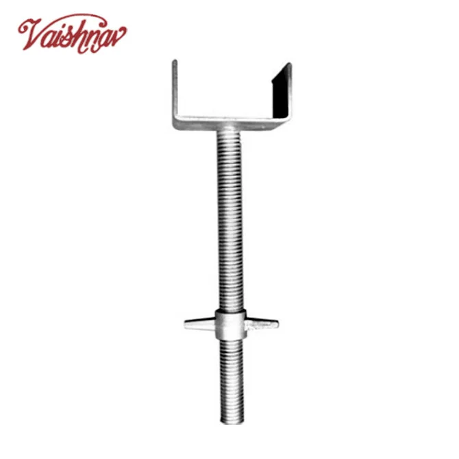 Electro galvanized scaffold hollow thread rod adjustable screw base jack u head jacks U Head