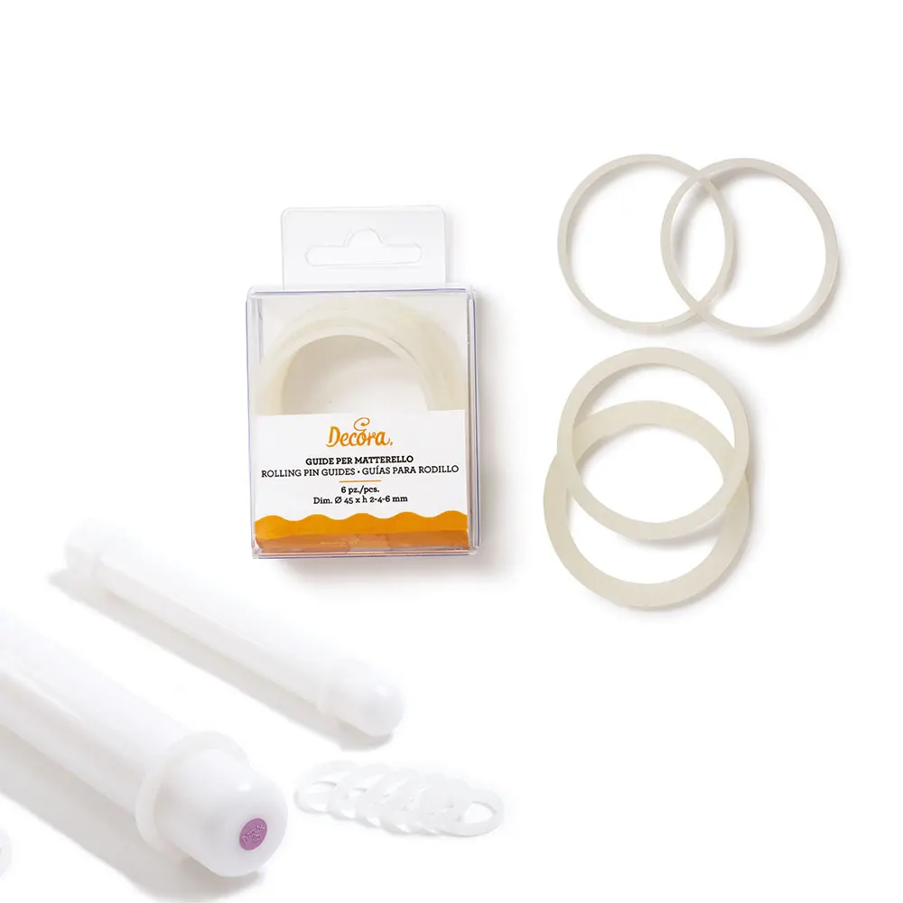 Italian Quality Plastic Rolling Pin Guides 2 - 4 - 6 mm - 6 pcs