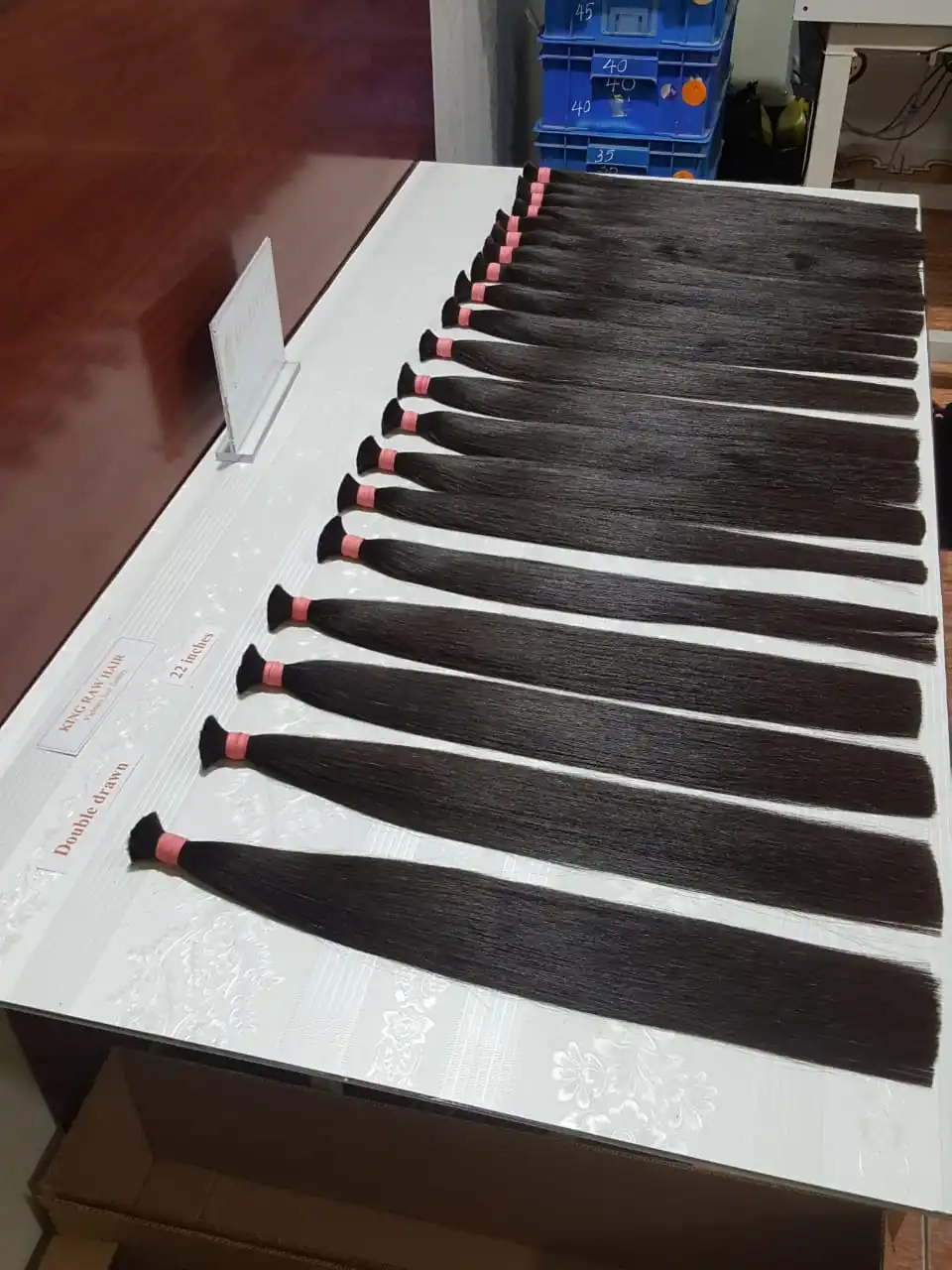 Лидер продаж Натуральные Прямые Волосы KingRawHair 22 дюйма человеческие волосы вьетнамские двойные натянутые 100% наращивание волос