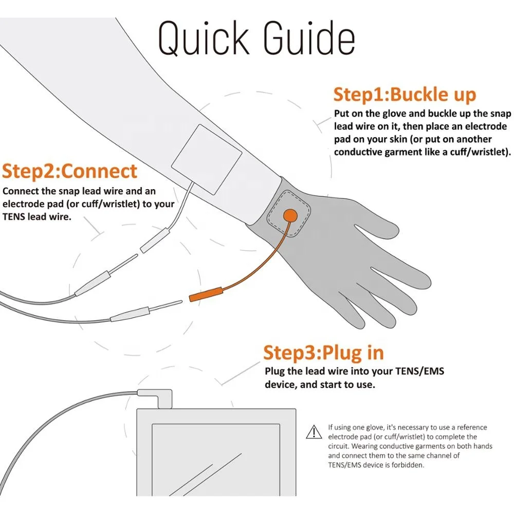
Physical Therapy gloves for hand muscle stimulator 