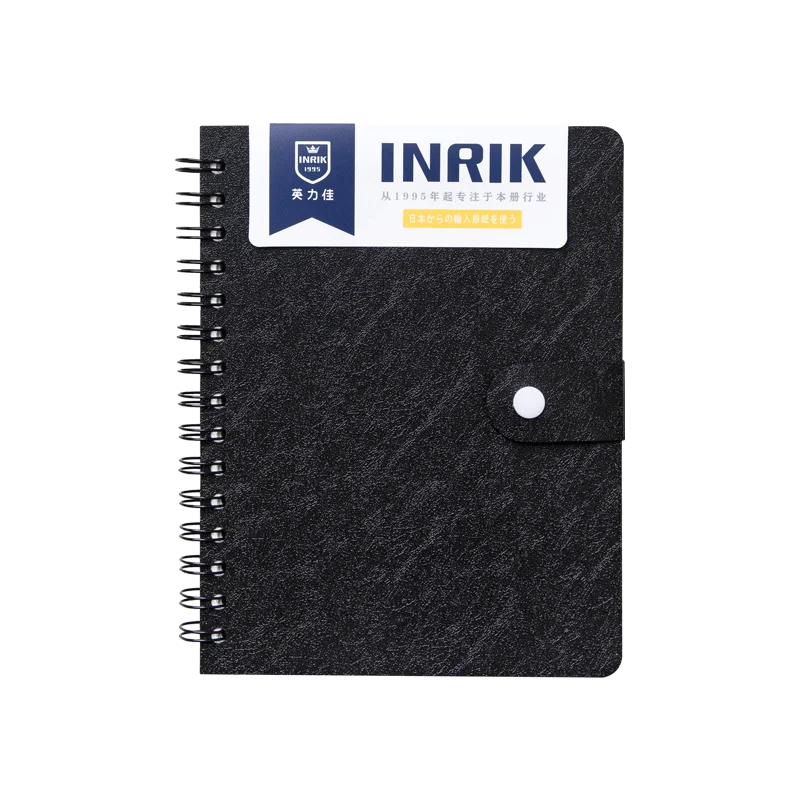 Wholesale Waterproof Diary Note Book PP Cover Lined Journal A5 Spiral Notebook With Button Closure