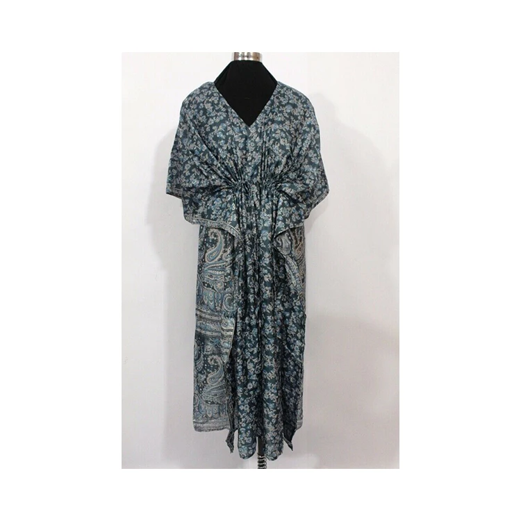 Trendy Design New Collection 2023 Printed Kimono Kaftan Beachwear for Women and Girls at Wholesale Price in India