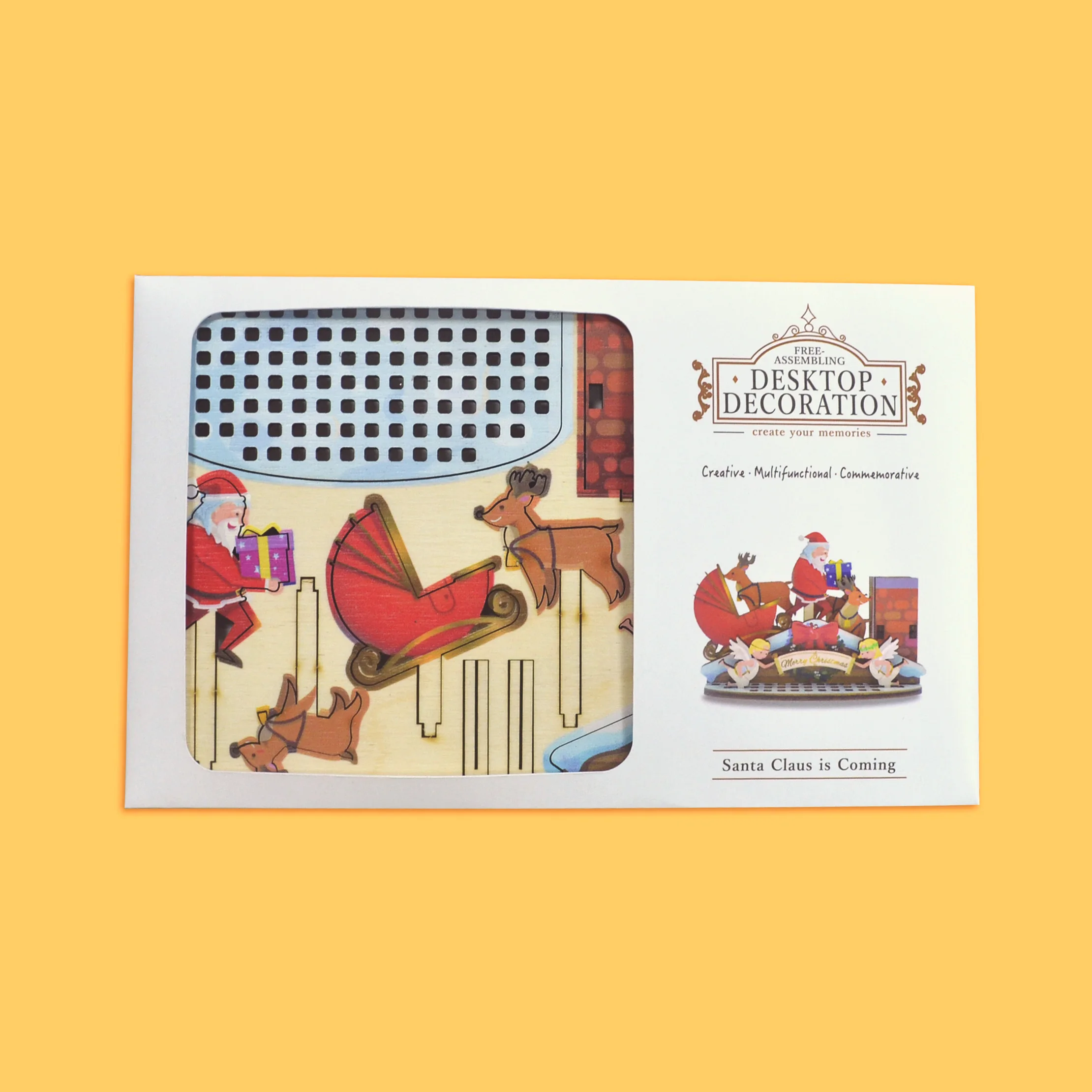 Perfect Gift from Santa Merry Christmas Gift Assembled Wooden Pen Holders