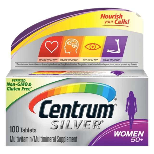 
Centrum Silver For Women 50+ Pack Size of 100 Tablets 
