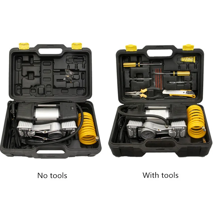 Воздушный компрессор для автомобильного насоса с манометром