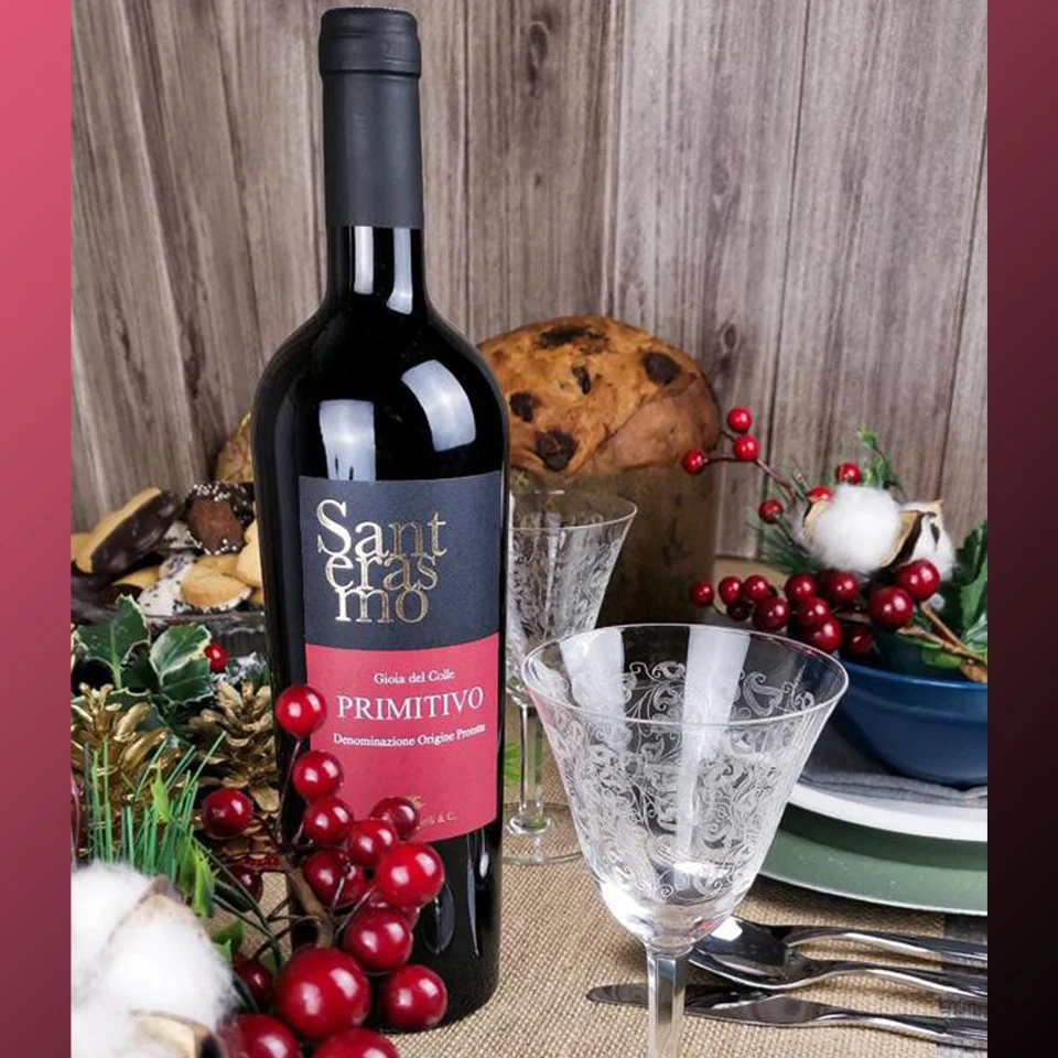 Premium quality Italian red wine 0,75L Santerasmo DOP | Dry | Elegant aromas | Made in Italy