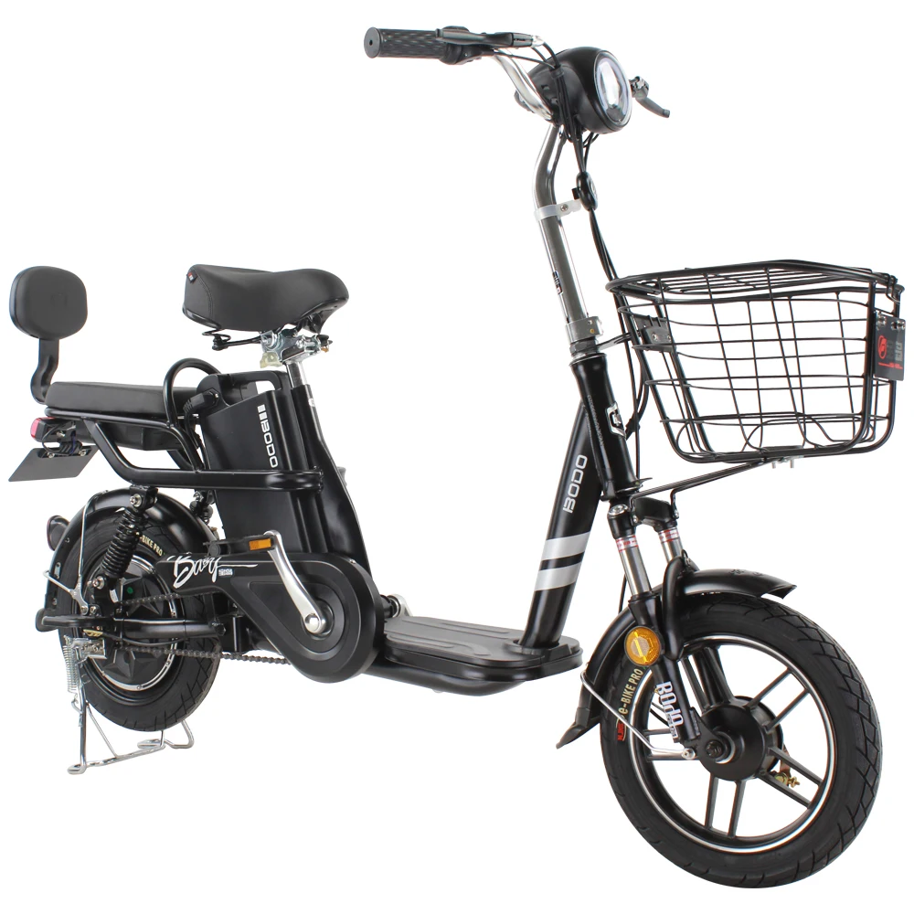 Electric scooter bicycle with removable battery throttle speed shifter 14-inch vacuum tires brushless motor