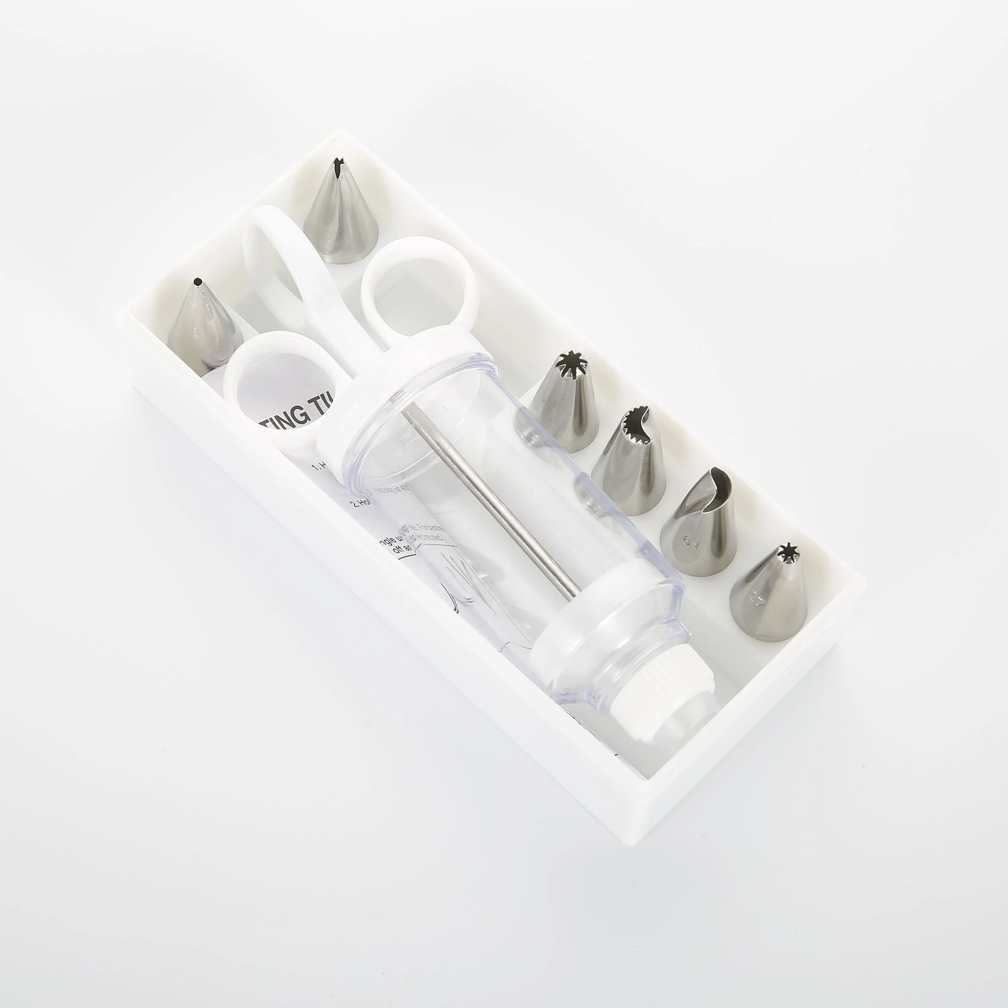 
Splendid Decorating 7 Metal Icing Tips Syringe Icing Set with Plastic Nozzle for Housewives Kitchen Cake Bakeware Baking 